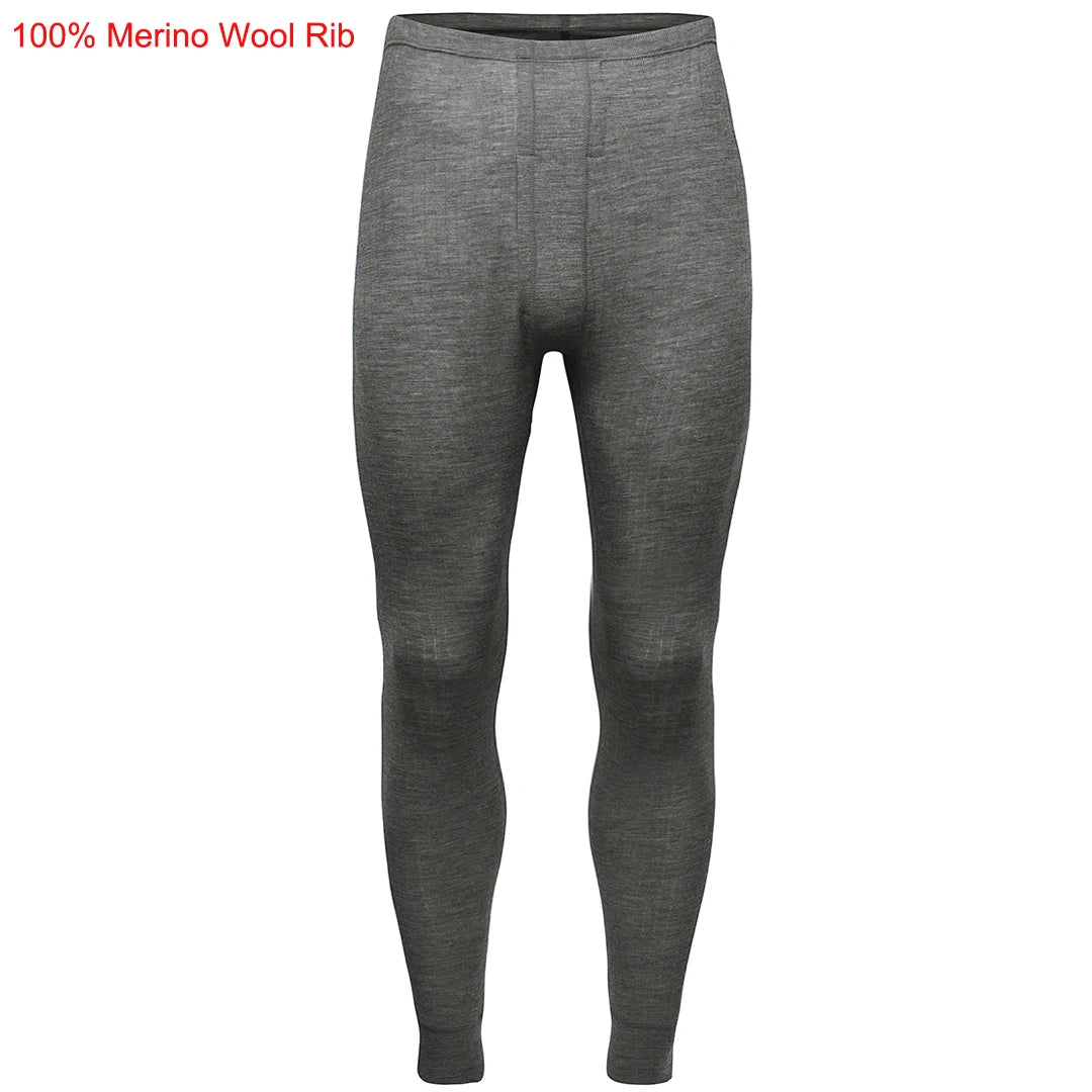100% Merino Wool Base Layer Bottoms Pants Men Merino Wool Thermal Underwear Long Johns Merino Men Wool Warm Baselayer Bottom