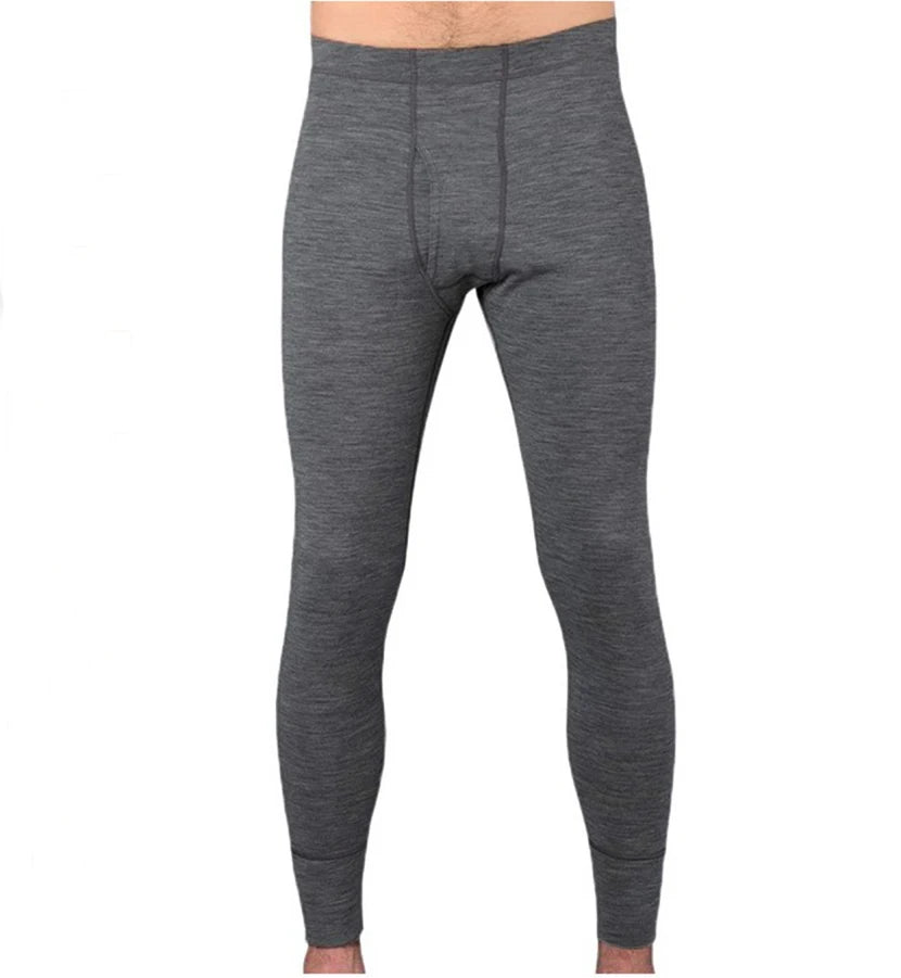 100% Merino Wool Base Layer Bottoms Pants Men Merino Wool Thermal Underwear Long Johns Merino Men Wool Warm Baselayer Bottom
