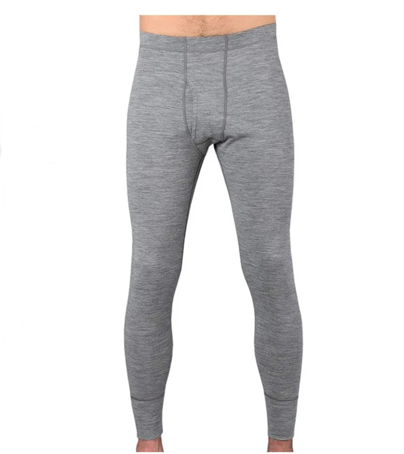 100% Merino Wool Base Layer Bottoms Pants Men Merino Wool Thermal Underwear Long Johns Merino Men Wool Warm Baselayer Bottom